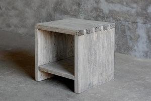 Reclaimed Elm End Table-Organic Restoration-Blue Hand Home