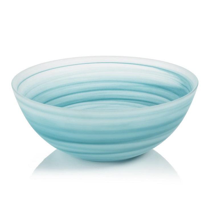 Azur Alabaster Glass Bowl - Extra Large-Blue Hand Home