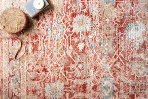 Claire Rugs by Loloi - CLE-01 Red/Ivory-Loloi Rugs-Blue Hand Home