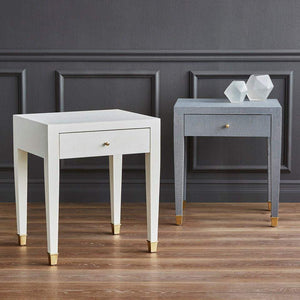 Villa & House - Claudette 1-Drawer Side Table In White-Bungalow 5-Blue Hand Home