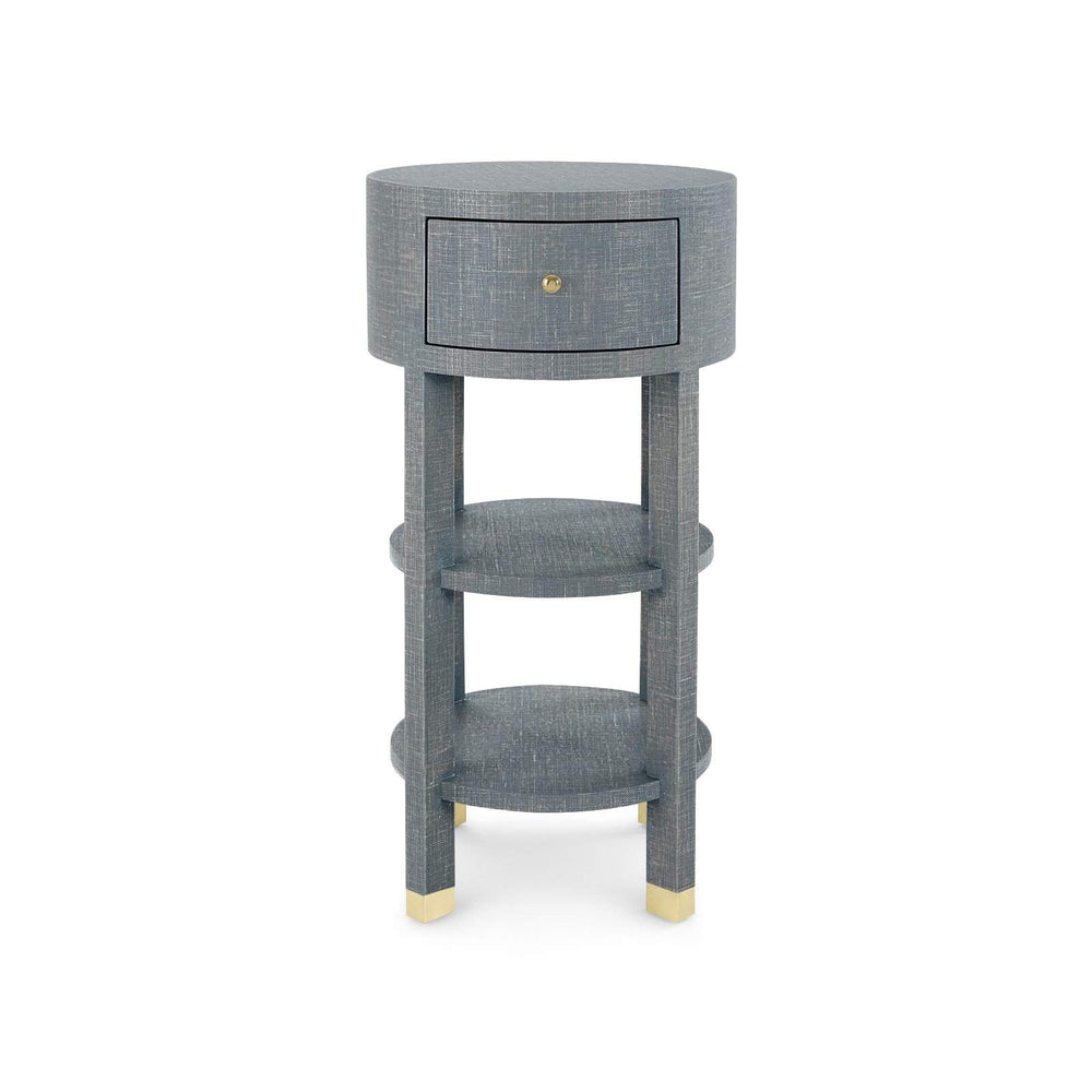 Villa & House - Claudette 1-Drawer Round Side Table In Gray-Bungalow 5-Blue Hand Home