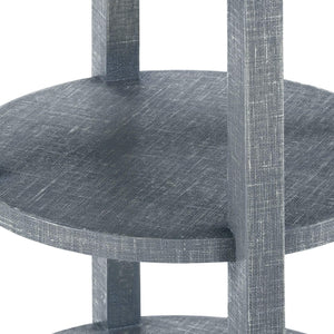 Villa & House - Claudette 1-Drawer Round Side Table In Gray-Bungalow 5-Blue Hand Home