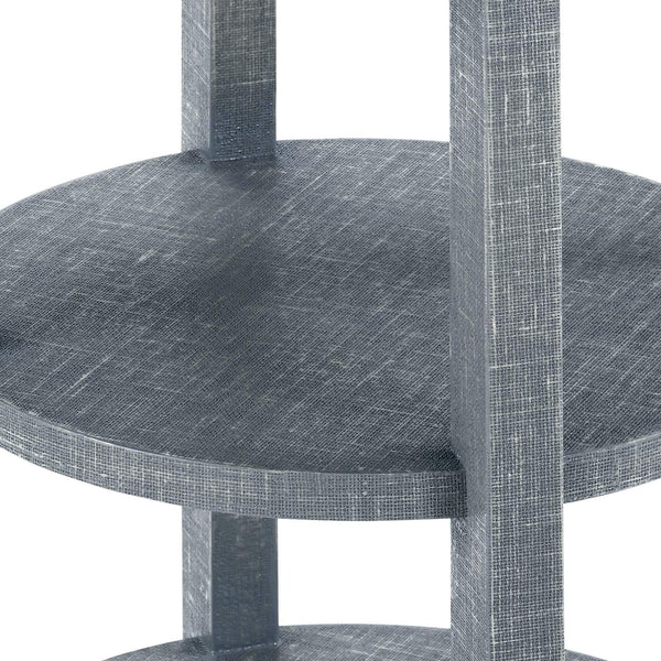 Villa & House - Claudette 1-Drawer Round Side Table In Gray-Bungalow 5-Blue Hand Home