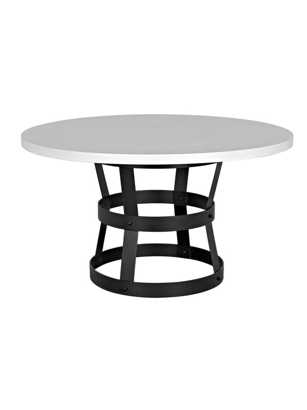 Basket Dining Table, Oak/Steel Base-CFC Furniture-Blue Hand Home