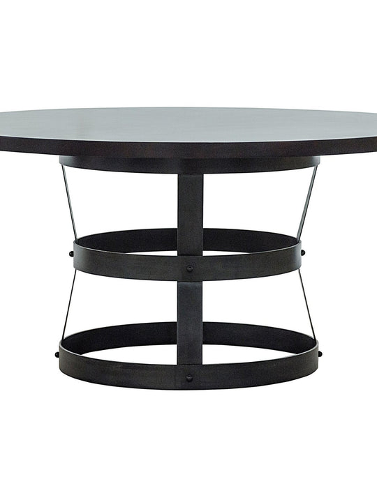 Basket Dining Table,  Alder/Steel Base