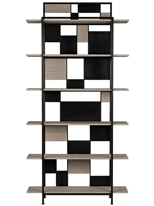 Michelle Bookcase Steel/Reclaimed Lumber