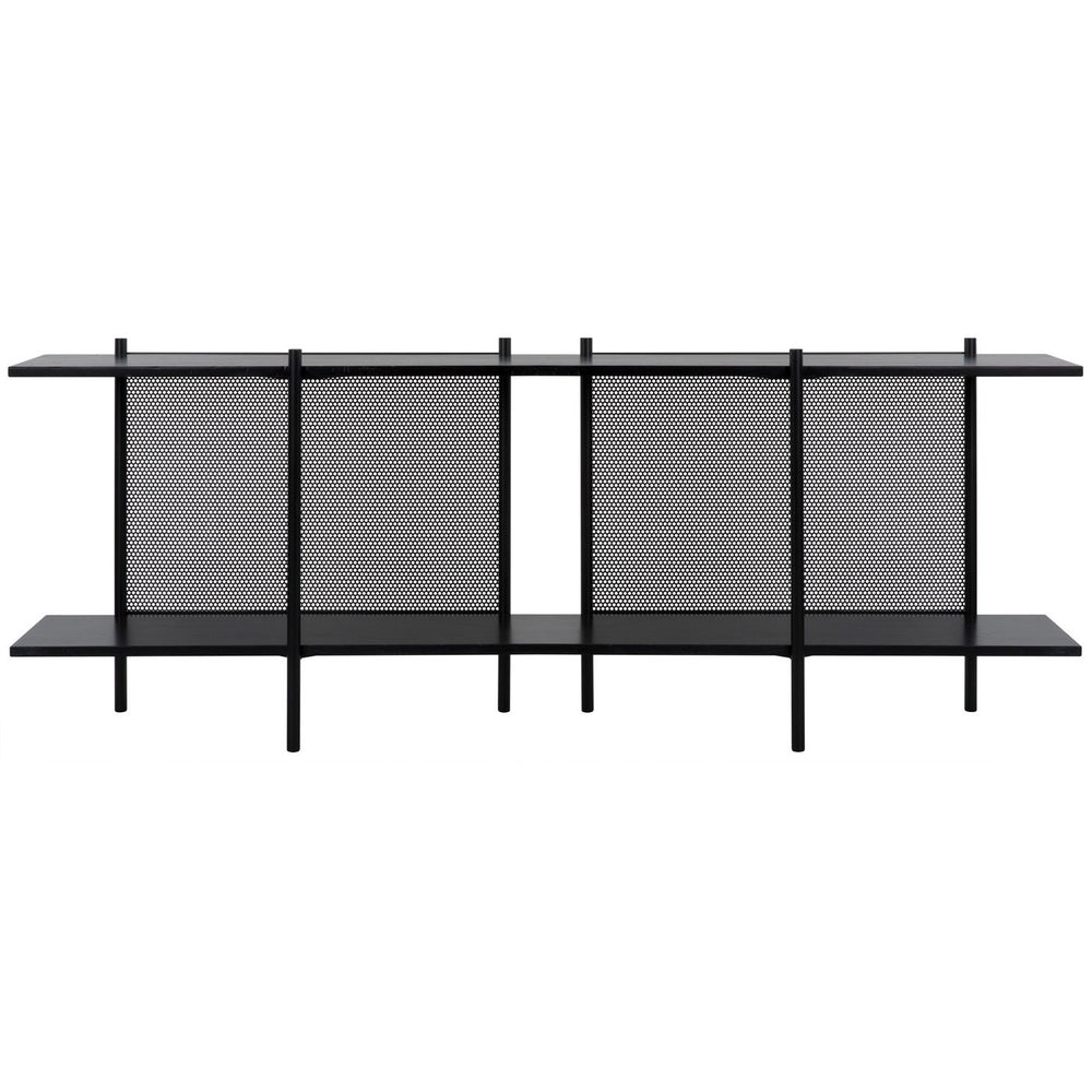 Anniston Console Steel/Walnut Shelves-CFC Furniture-Blue Hand Home