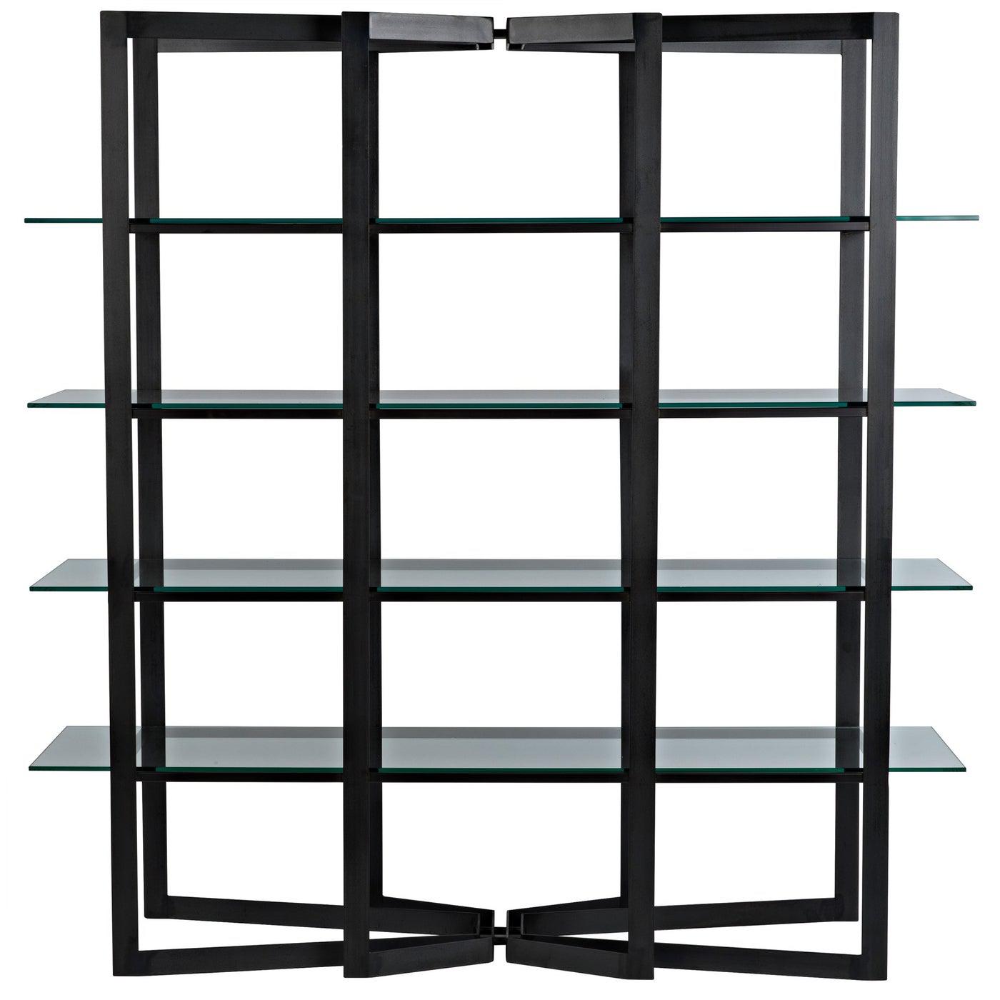 Gael Bookcase Steel/Glass-CFC Furniture-Blue Hand Home