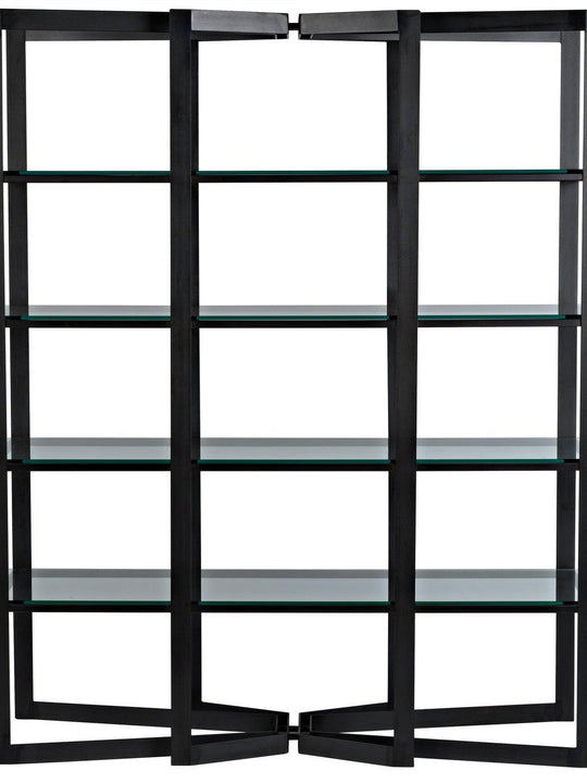 Gael Bookcase Steel/Glass