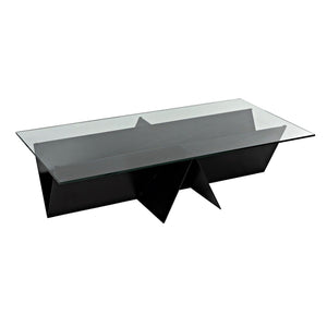 Rob Coffee Table, Steel Base, Glass Top-CFC Furniture-Blue Hand Home