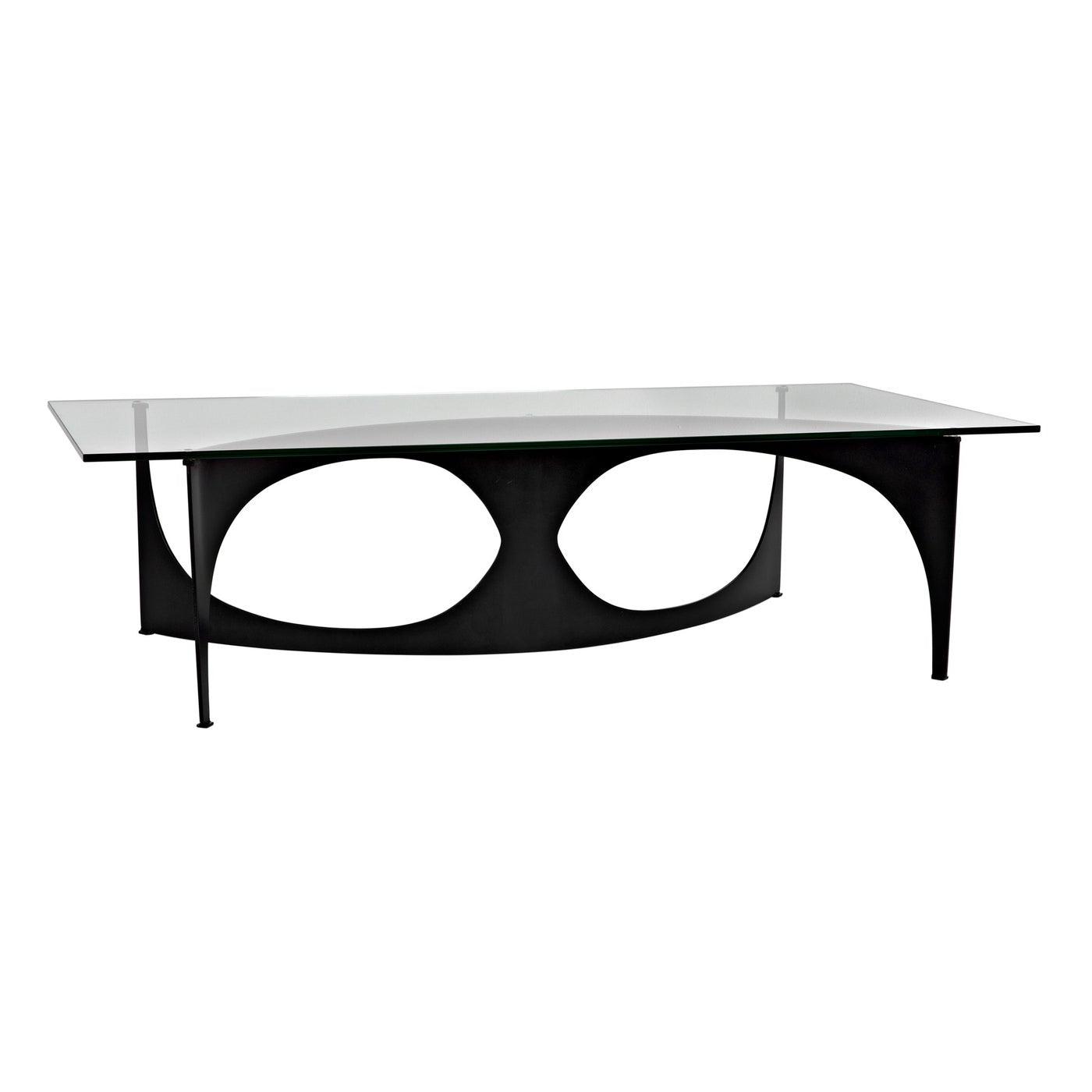 Leah Coffee Table, Steel Base, Glass Top-CFC Furniture-Blue Hand Home