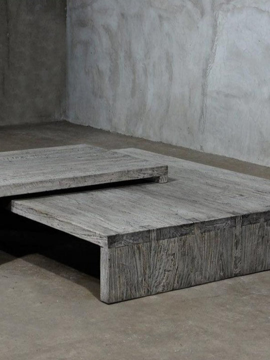 Reclaimed Elm Tiered Dovetail Coffee Table