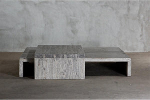 Reclaimed Elm Tiered Dovetail Coffee Table-Organic Restoration-Blue Hand Home