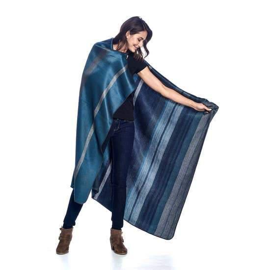 Alpaca Throw-Shupaca-Blue Hand Home