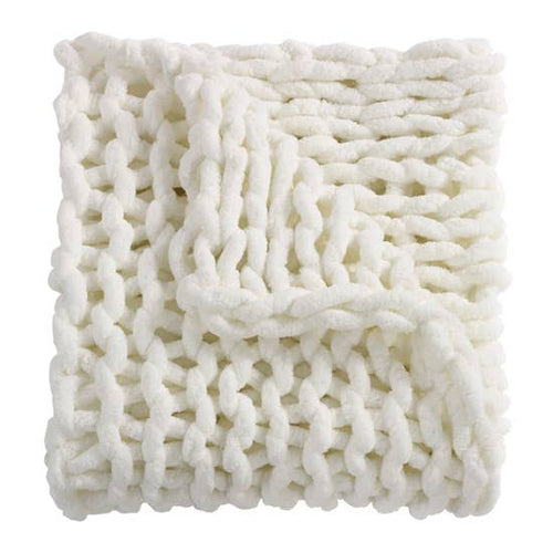 Chenille Chunky Knit Throw-American Heritage Textile-Blue Hand Home