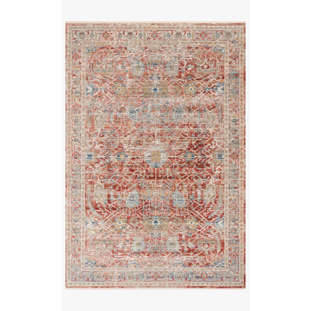 Claire Rugs by Loloi - CLE-01 Red/Ivory-Loloi Rugs-Blue Hand Home