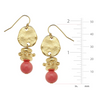 Susan Shaw Handcast Gold with Pink Coral Earrings-Susan Shaw Jewelry-Blue Hand Home