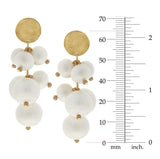 Susan Shaw Genuine Cotton Pearl Cluster Earrings-Susan Shaw Jewelry-Blue Hand Home