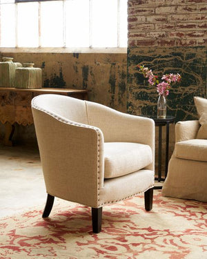 Cisco Fabric Bellamy Natural - Grade G - Cotton/Acrylic /Polyester/Linen-Cisco Brothers-Blue Hand Home