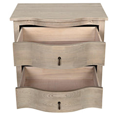Noir Curved Front Side Table-Noir Furniture-Blue Hand Home