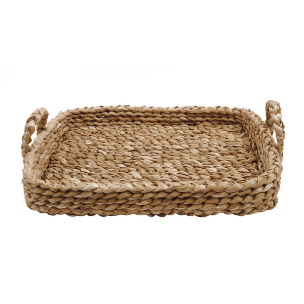 Bankuan Braided Tray w/ Handles-Blue Hand Home