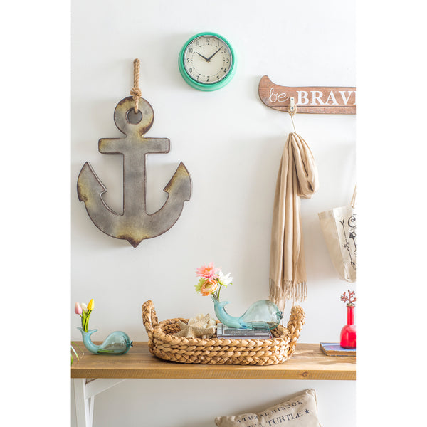 Bankuan Braided Tray w/ Handles-Blue Hand Home