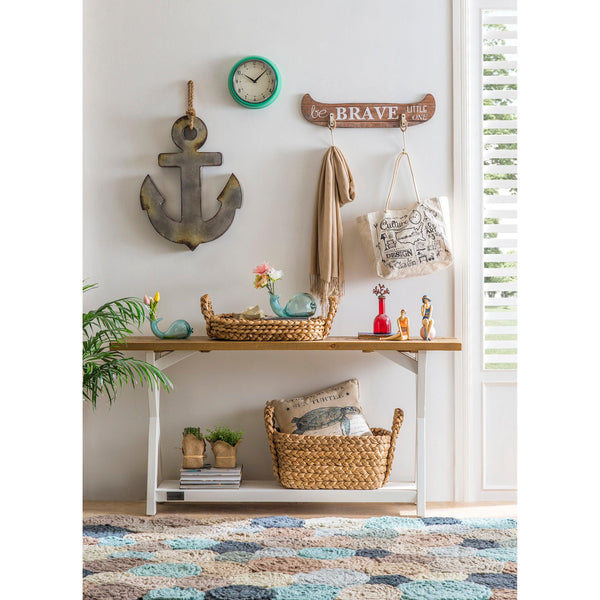 Bankuan Braided Tray w/ Handles-Blue Hand Home