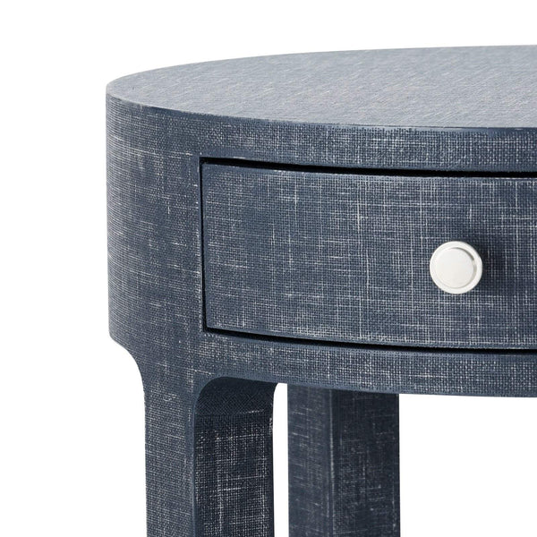Villa & House - Dakota 1-Drawer Round Side Table In Navy Blue-Bungalow 5-Blue Hand Home