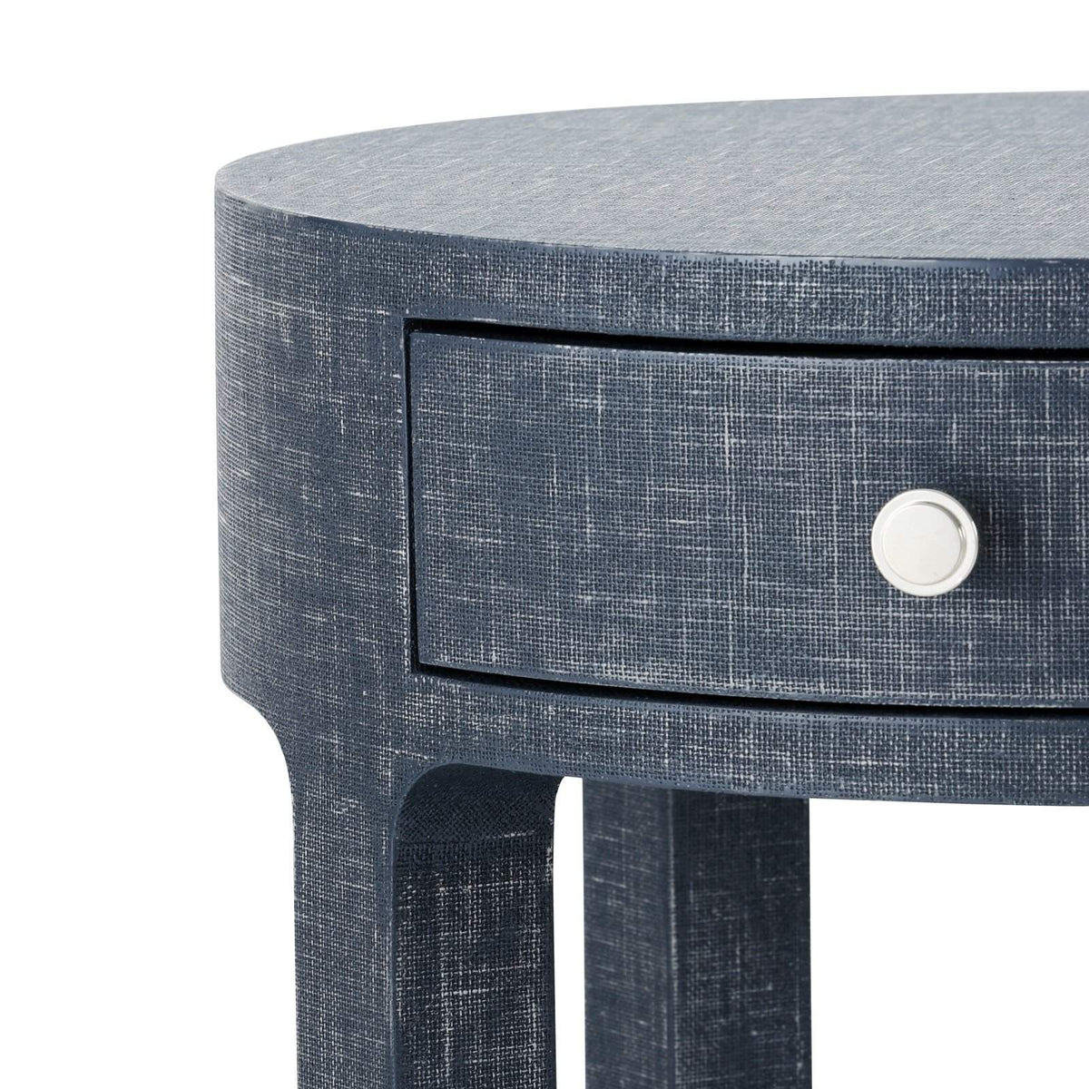 Villa &amp; House - Dakota 1-Drawer Round Side Table In Navy Blue-Bungalow 5-Blue Hand Home