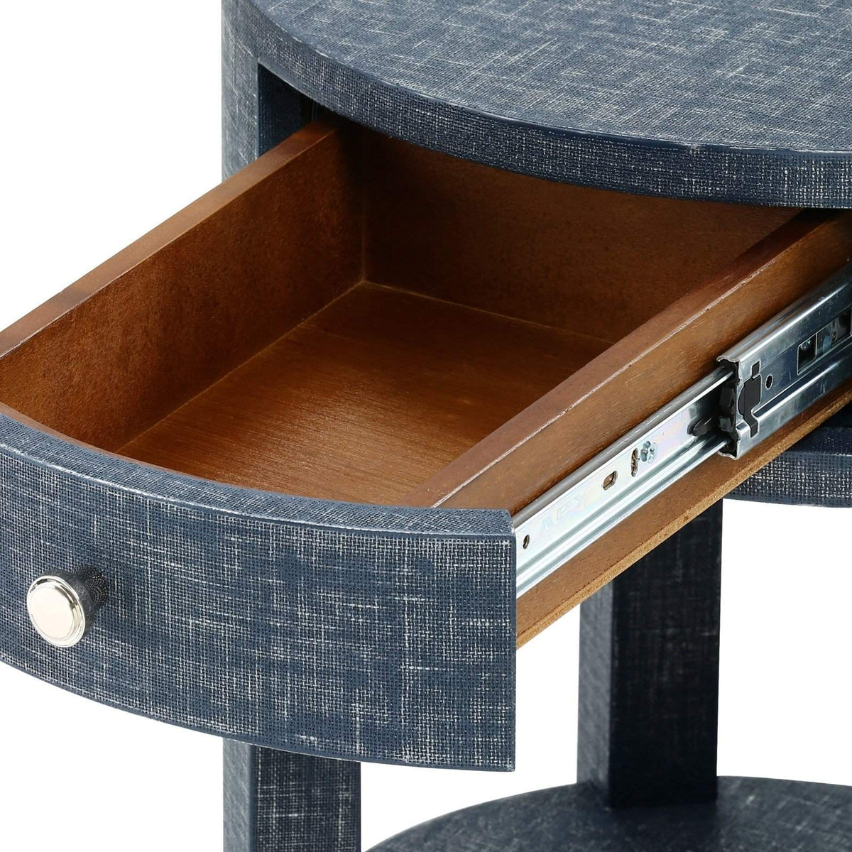 Villa &amp; House - Dakota 1-Drawer Round Side Table In Navy Blue-Bungalow 5-Blue Hand Home