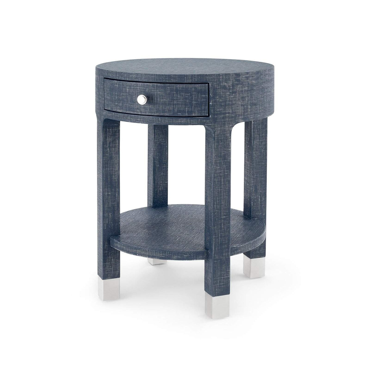 Villa &amp; House - Dakota 1-Drawer Round Side Table In Navy Blue-Bungalow 5-Blue Hand Home