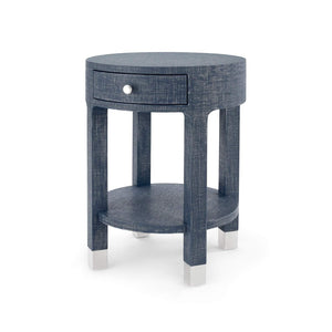 Villa & House - Dakota 1-Drawer Round Side Table In Navy Blue-Bungalow 5-Blue Hand Home