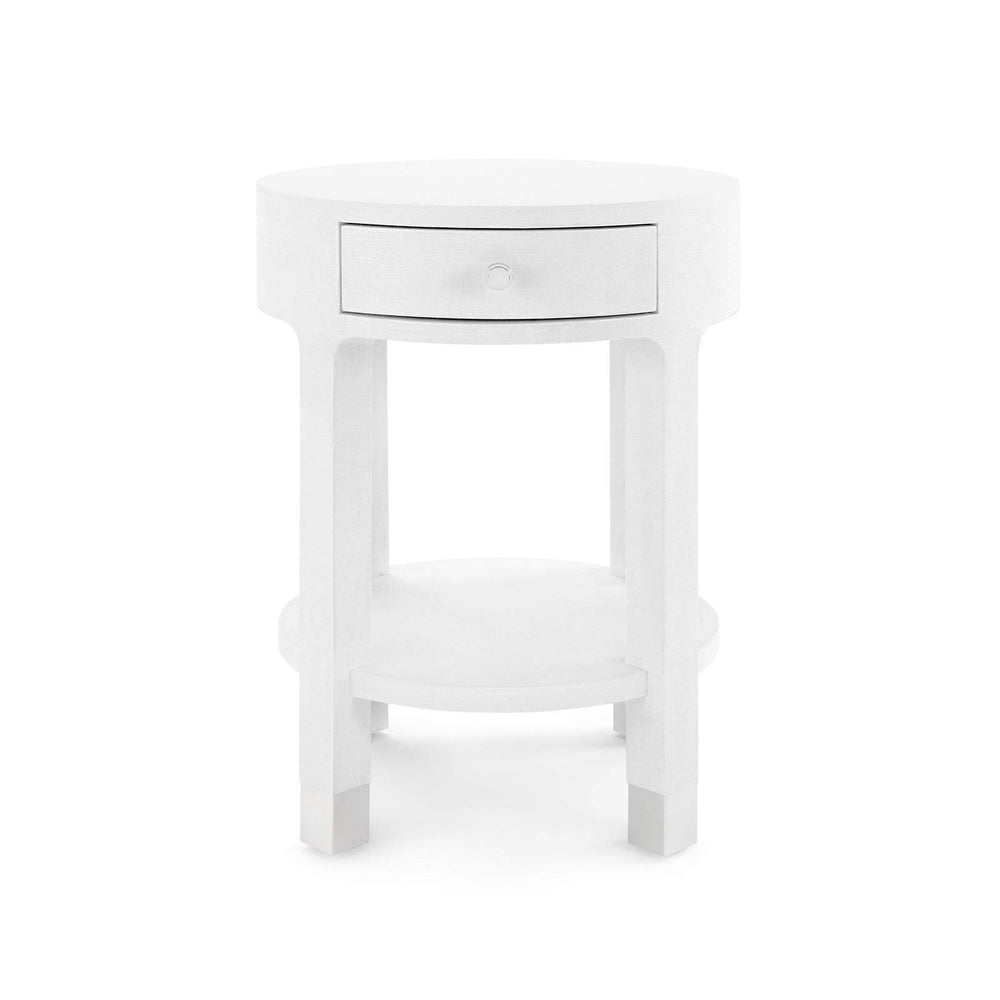 Villa & House - Dakota 1-Drawer Round Side Table In White-Bungalow 5-Blue Hand Home