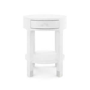 Villa & House - Dakota 1-Drawer Round Side Table In White-Bungalow 5-Blue Hand Home