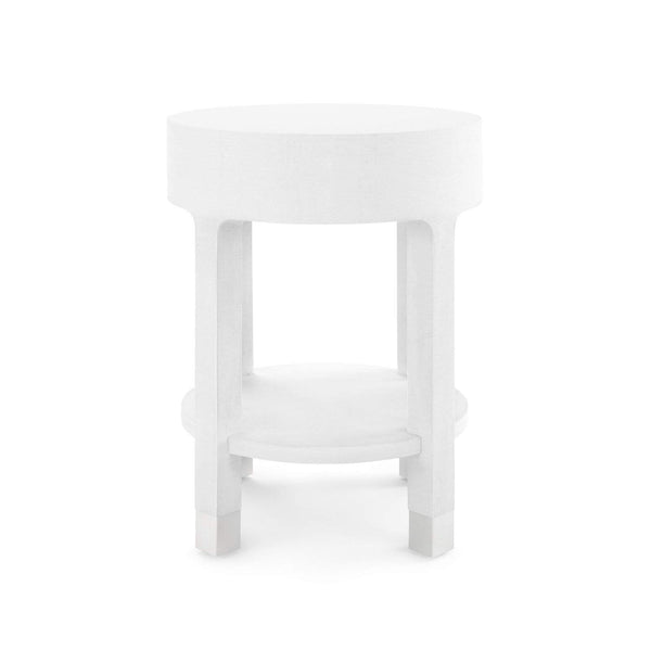 Villa & House - Dakota 1-Drawer Round Side Table In White-Bungalow 5-Blue Hand Home