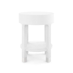 Villa & House - Dakota 1-Drawer Round Side Table In White-Bungalow 5-Blue Hand Home