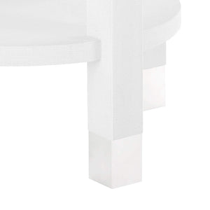 Villa & House - Dakota 1-Drawer Round Side Table In White-Bungalow 5-Blue Hand Home