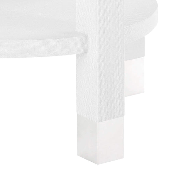 Villa & House - Dakota 1-Drawer Round Side Table In White-Bungalow 5-Blue Hand Home
