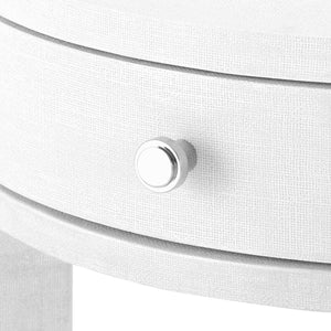 Villa & House - Dakota 1-Drawer Round Side Table In White-Bungalow 5-Blue Hand Home