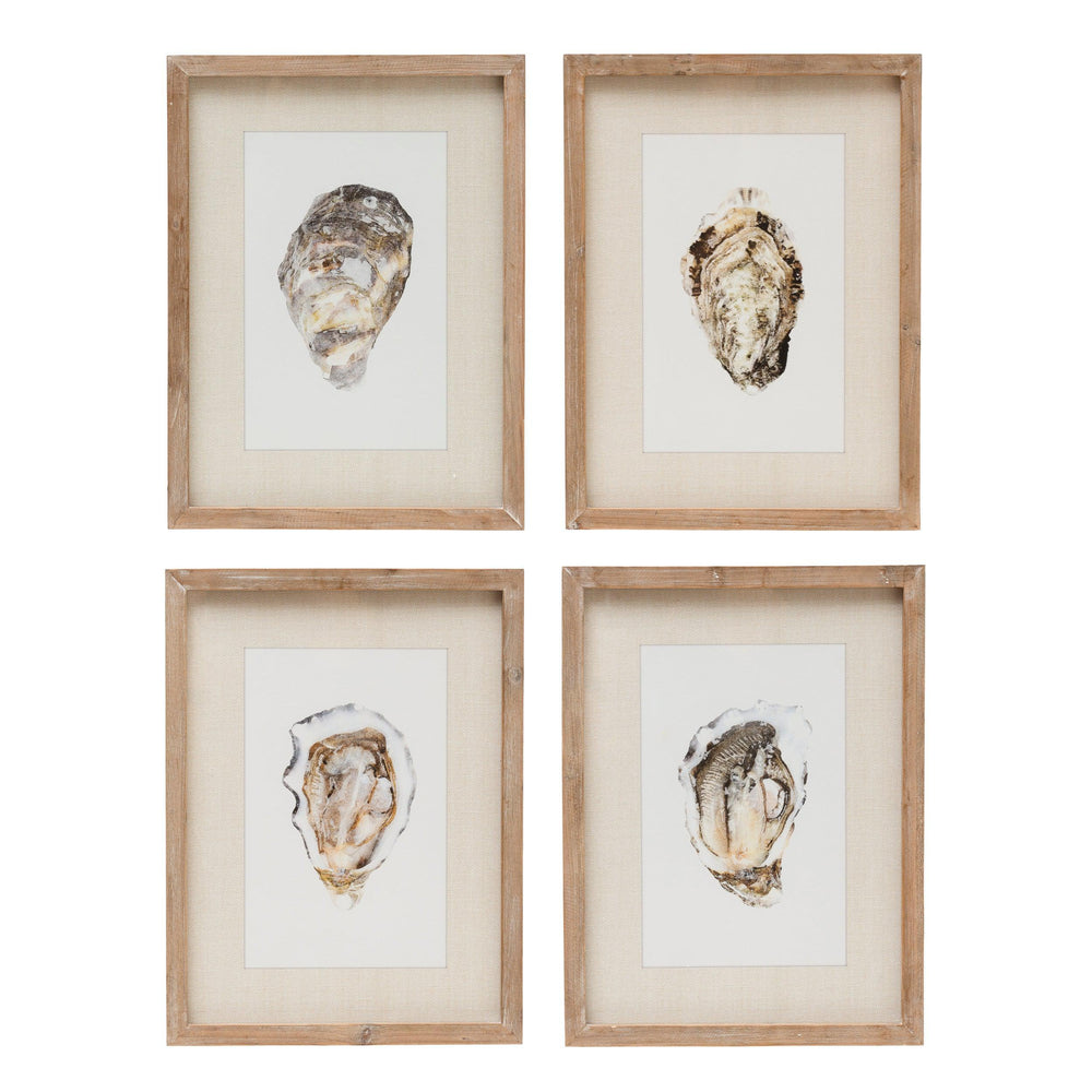 Framed Wall Decor with Oyster-Blue Hand Home
