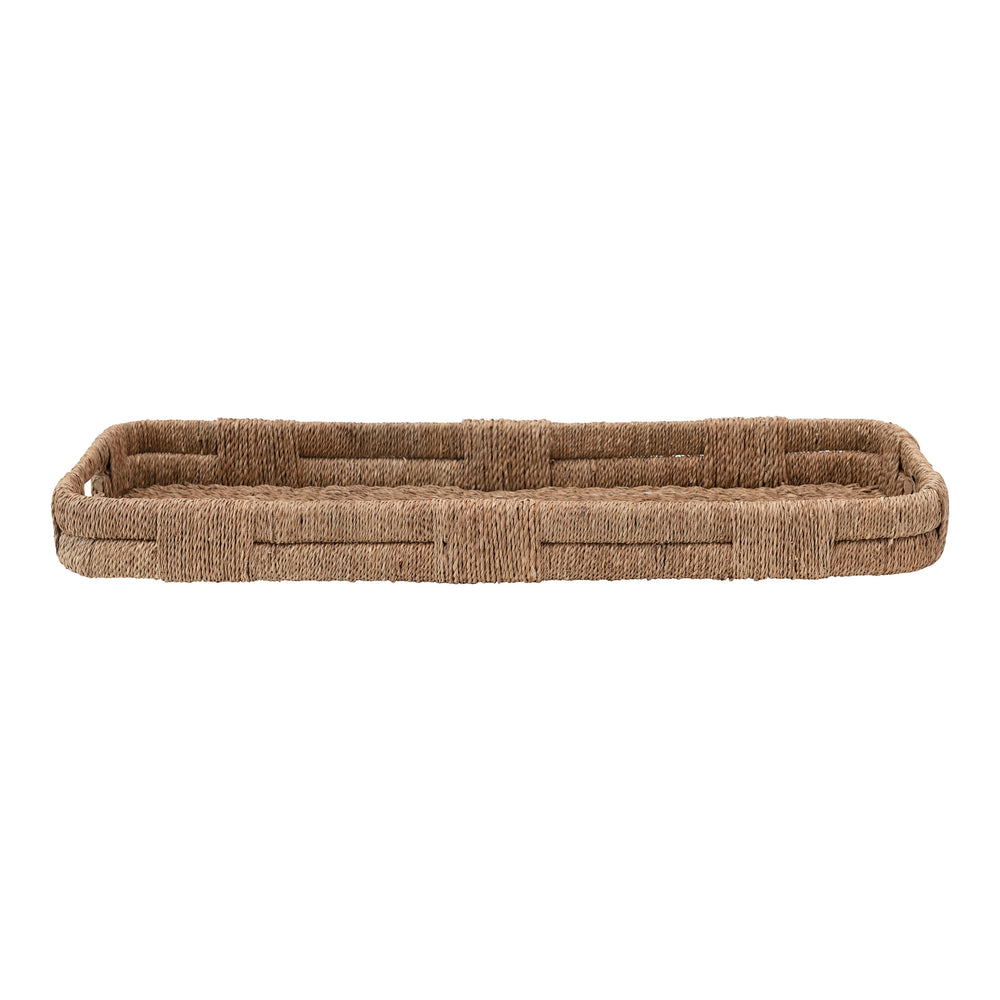 Hand-Woven Bankuan Tray with Handles-Blue Hand Home