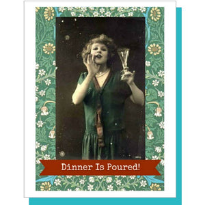 5.5x4.25" Greeting Card-Ümlaut Brooklyn-Blue Hand Home