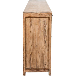 Greta Long Cabinet Antique Natural With Antique Grey Doors-Olde Door Company-Blue Hand Home