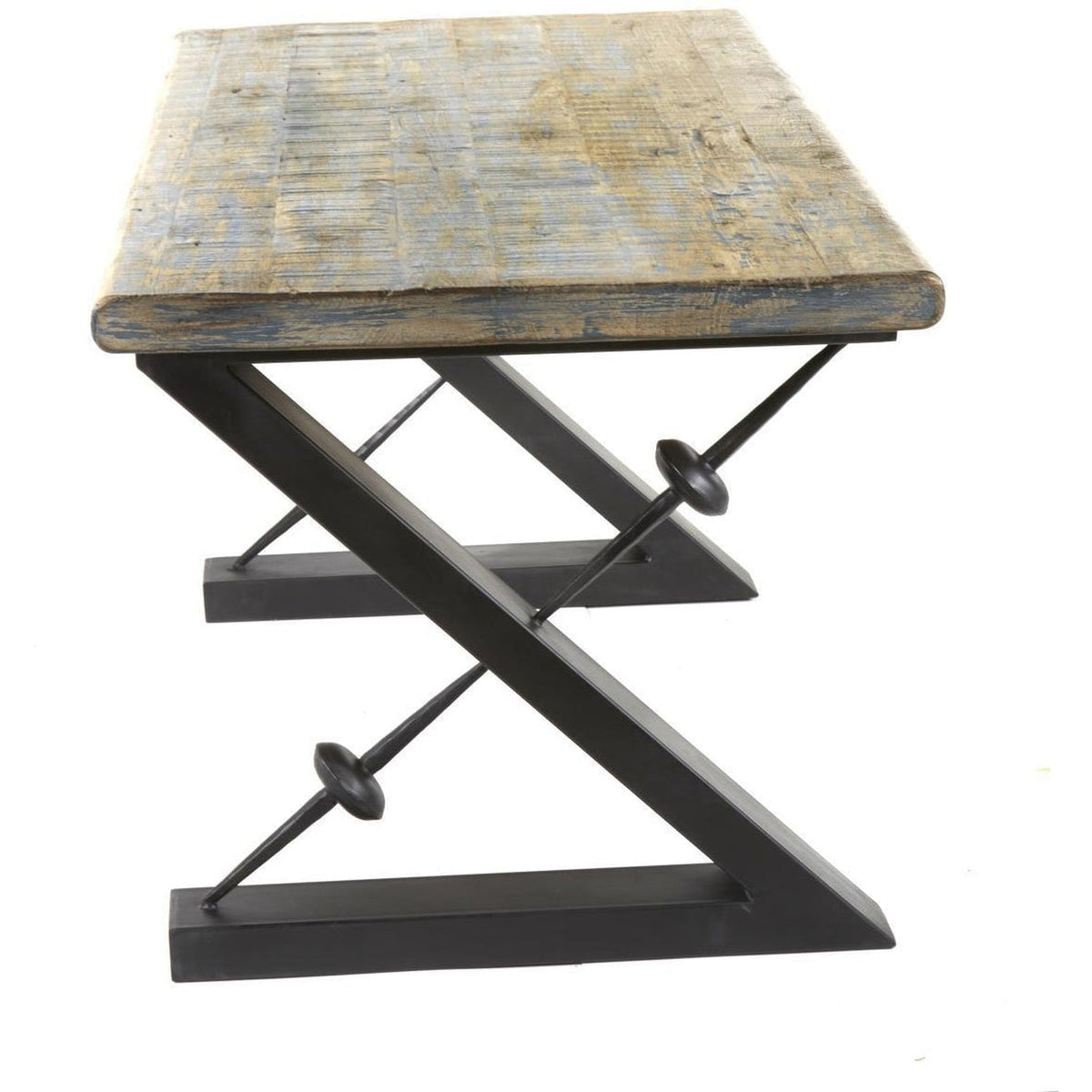 Zoey Desk Antique Blue / Iron-Olde Door Company-Blue Hand Home