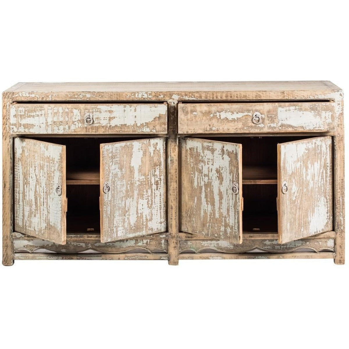 Evelyn 4dr Buffet Antique Sky Grey-Olde Door Company-Blue Hand Home