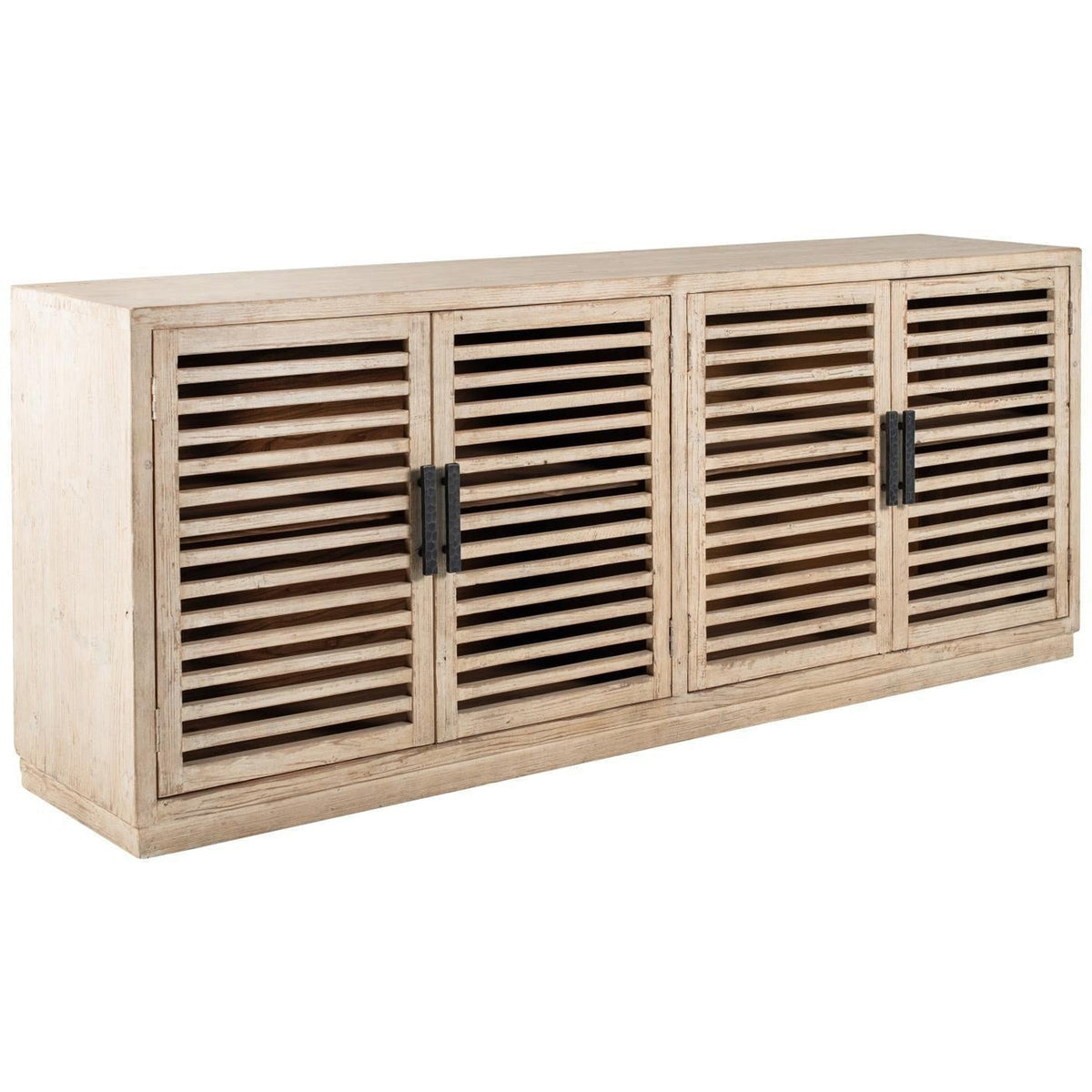 Slat 4dr Cabinet White Wash-Olde Door Company-Blue Hand Home