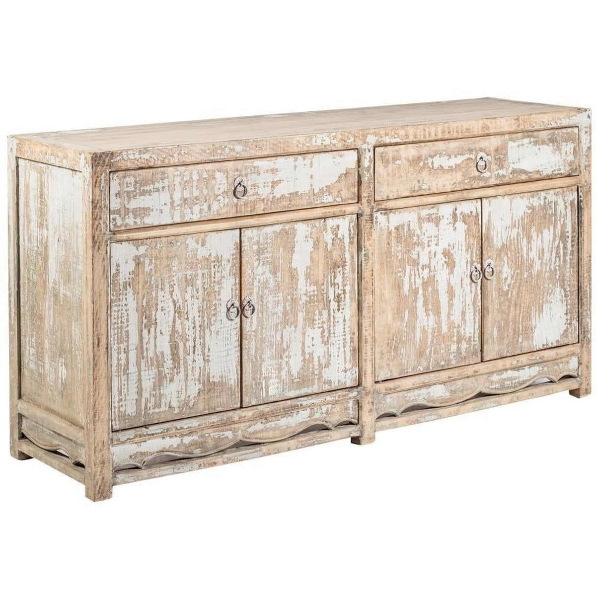Evelyn 4dr Buffet Antique Sky Grey-Olde Door Company-Blue Hand Home