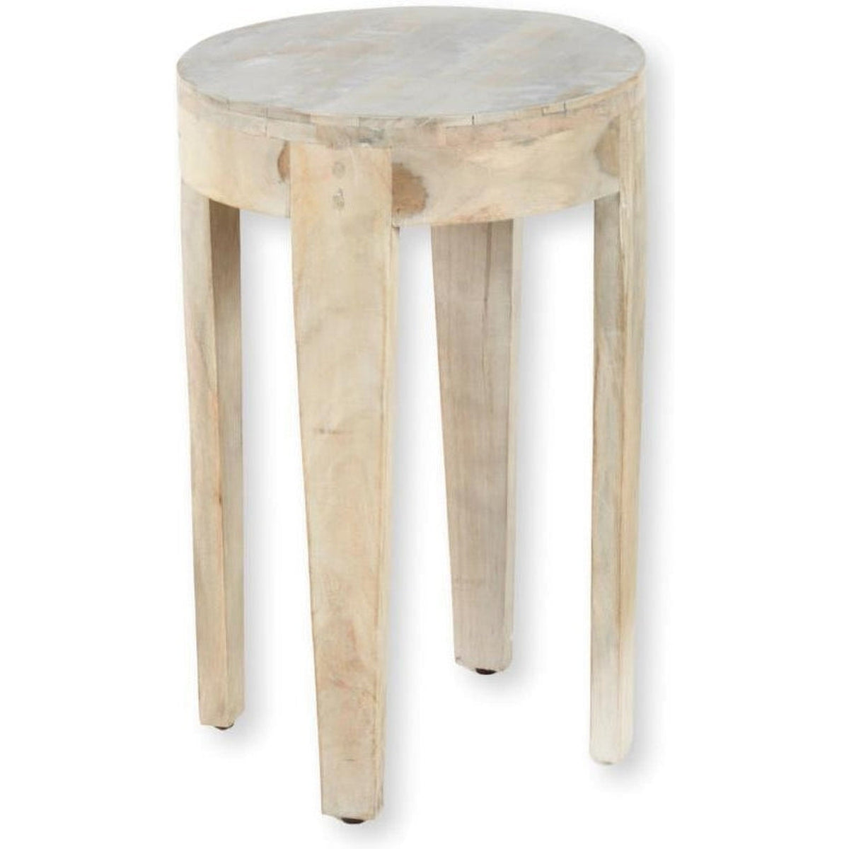 Renew Round Accent Table Vintage Washed-Olde Door Company-Blue Hand Home