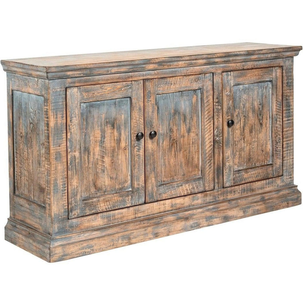 Mimi 3 Door Cabinet Antique Blue-Olde Door Company-Blue Hand Home