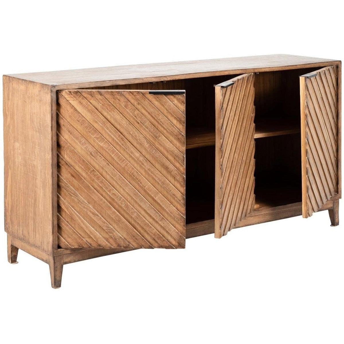 Aurora 3dr Cabinet Antique Natural-Olde Door Company-Blue Hand Home